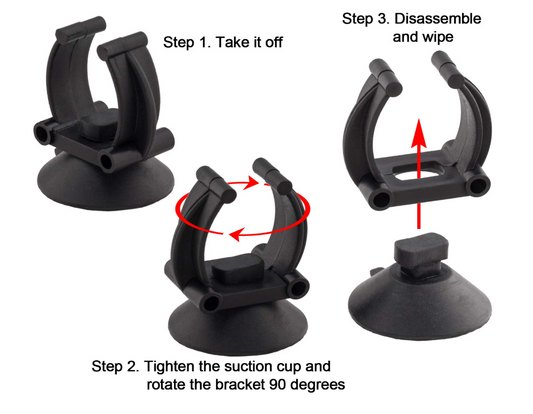 Ventouses de Fixation Noires pour Aquarium -